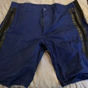Armani Exchange Spandex Deep Blue Black Lining Shorts